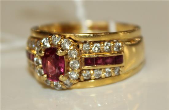 18ct ruby & diamond ring